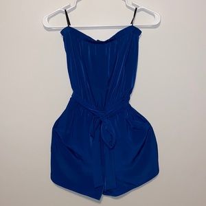 Forever 21 strapless royal blue romper